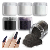 ~? Allstarry 6 Colors Nail Glitter Powder Holographic White 