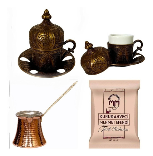 Set Turco Tazas Cafetera Café  Piezas Auténticas