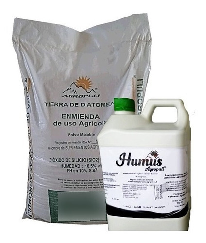 Tierra De Diatomeas 25kg + 1gal Humus Agropuli