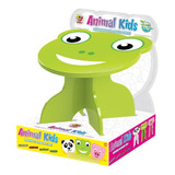 Banquinho Madeira Animal Kids Sapo Junges Brinquedos Frog