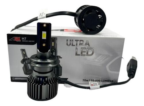 Lampada De Led Car Headlight Asx Com Cooler 60w 6000 Lumens  6000 Kelvin 12/24v Todos Os Modelos Disponível 