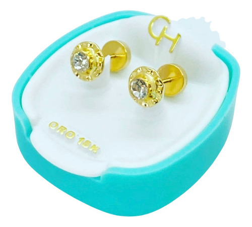 Aro Abridor Bebe Oro 18k Ch Cubic Encajonado Chico Mod122