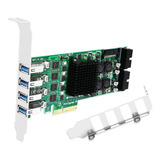 4 Canales 8 Puertos Pci Express Superspeed Usb 3 0 Tarj...