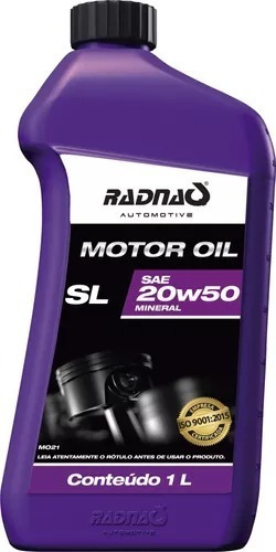 Óleo Motor Carro 20w50 Mineral Sl Sae 1 Litro Radnaq