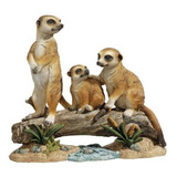 Diseño Toscano Meerkat Clan Jardín Estatua Animal, De 15 Pul