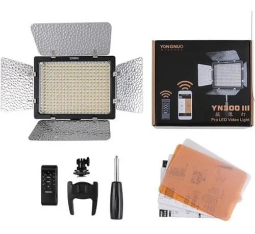 Led Youngno Yn 300iii Bicor +tripé De 02 M+fonte Bivolt +n/f