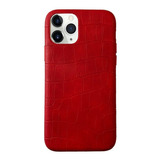 Carcasa De Cuero Compatible iPhone 11 / 11 Pro / 11 Pro Max Color Rojo Ip 11 Pro Max (3 Cámaras)