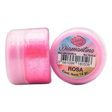 1 Frasco De 12 Gr De Diamantina Comestible Rosa