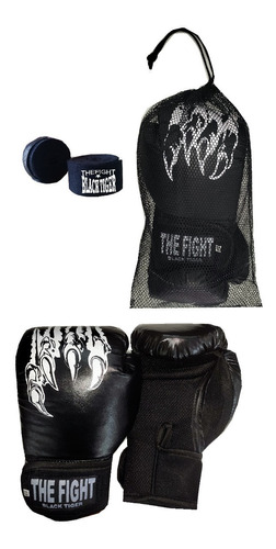 Luva Muay Thai +bandagem The Fight