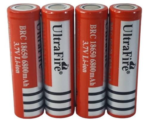 Pila X4 18650 Bateria Recargable Li-ion 6800 Mah 3.7 Voltios