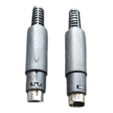 Plug Mini Din 6 Pinos Macho P/cabo Conector 6,5cm (2 Peças)