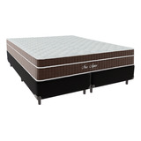 Cama + Box Queen Size Preta New Aspen Frete Grátis 158x198