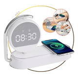 Reloj Digital Despertador Con Cargador Inalambrico Wireless 