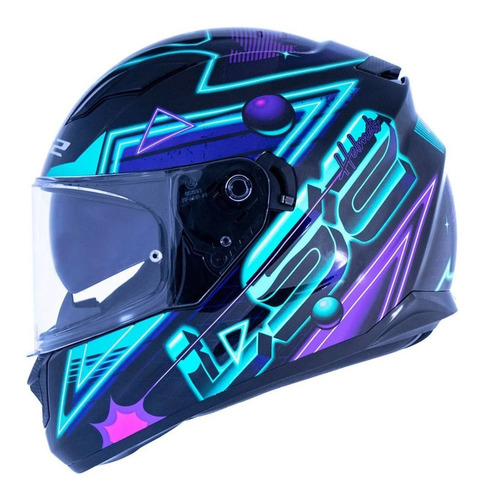 Capacete Para Moto Ls2 Ff320 Stream Synth Preto E Verde