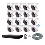 Kit 16 Cámaras Domo Ip 4mp 2.88mm Nvr 16ch Poe  1tb Purz 