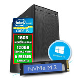 Pc Computador Cpu Intel Core I5 Memoria 16gb Ssd 120gb M2