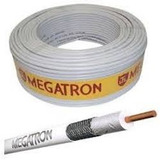 Fio Cabo Antena Megatron Rg6 95% Malha Branco 100m