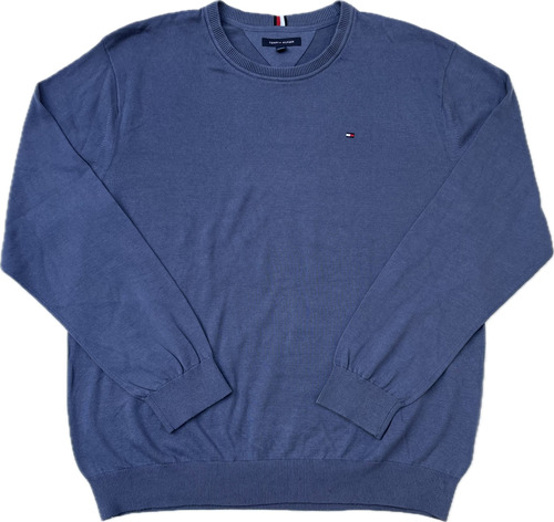 Sweater Tommy Hilfiger De Hombre Liso Azul