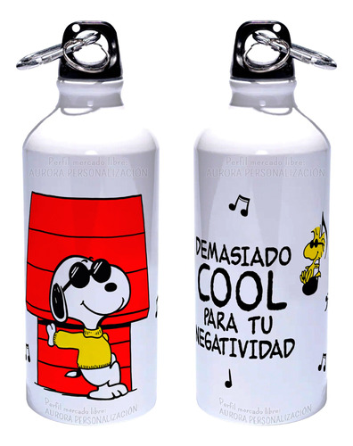 Carmañola Snoopy Peanuts Termo Botilito Botella Aluminio