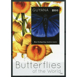 2012 Insectos- Mariposas Mundo- Guyana (bloque) Mint
