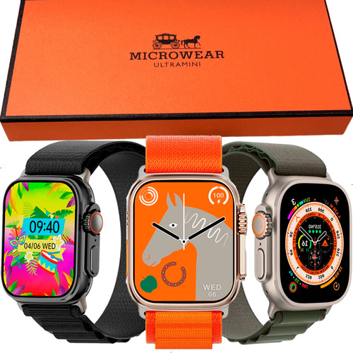 Microwear Smartwatch W69 Ultra Mini + Pulseira Extra