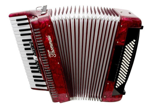 Acordeon 80 Baixos 37 Teclas Ta 8009 Vermelho Thommasi