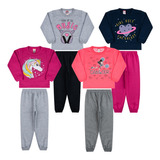 Kit 4 Conjunto De Moletom Roupa De Menina Inverno Feminino