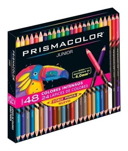 Colores Prismacolor Junior 24 Lapices Doble Punta Mina 4.0mm