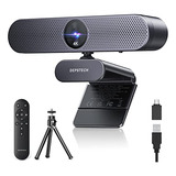 Depstech Webcam 4k Zoomable Webcam Con Micrófono Y Sensor De
