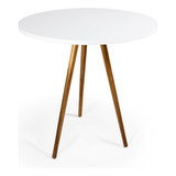 Mesa Redonda Eiffel 80cm Pés De Palitos Dsw Mdf 18 Mm Tripé