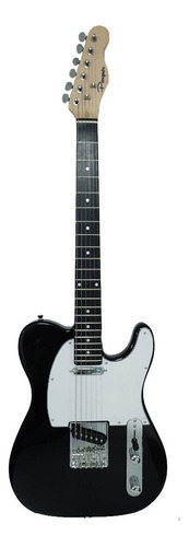 Guitarra Eléctrica Parquer Telecaster Negra Con Funda Color Negro Orientación De La Mano Diestro