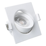 Spot Led Quadrado Direcional 7w Branco Frio 6500k Bivolt 110v/220v