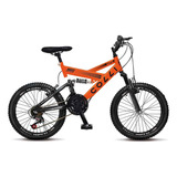 Bicicleta Gps Aro 20 Dupla Suspensão 21 Marchas Colli Cor Laranja