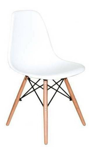 Cadeira De Jantar Henn Decorshop Charles Eames Dkr Eiffel, Estrutura De Cor  Branco, 1 Unidade