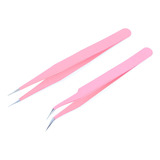 Pinzas Rosa Para Extensiones D Pestañas Postizas Mink