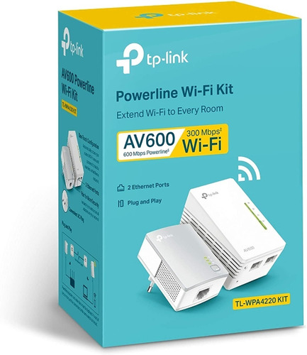 Adaptadores Powerline Tplink Tl-wpa4220kit Con Modulo Wifi