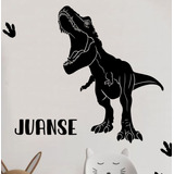Vinilo Decorativo Infantil T- Rex Dinosaurio Grande Nombre 