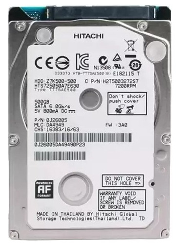 Hd Hitachi Hts545050b9a300 500 Gb - Usado