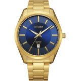 Reloj Citizen Hombre Acero Fechador Azul 61350 Bi1032-58l