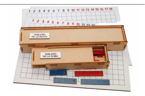 Kit Tabla De La Resta Y Tabla De La Suma Sistema Montessori 