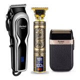 Kit Profissional Barber Shop Kemei Shaver 2024 Máquina Corte