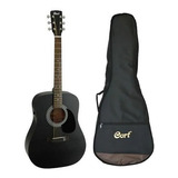 Guitarra Electro Acustica Cort Af510e Bks Con Funda Regalo 