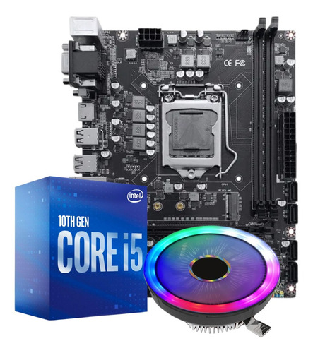 Kit Upgrade Placa Mãe H510 Intel Core I5 10400 E Cooler