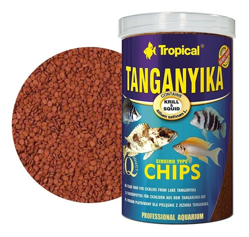 Alimento Tropical Tanganika Chips  520 Gr Peces Africanos