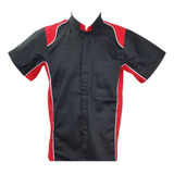 Camisola De Trabajo Para Hombre Roja Con Negro