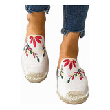 Sapatos Confortáveis Lady Floral Pisos De Conforto