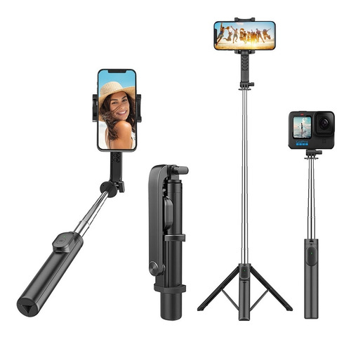 Palo Selfies Trípode Bluetooth Selfie Stick Con Remoto 96cm