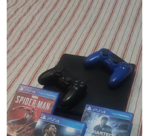 Sony Playstation 4 Slim 500gb, Dos Controles 4 Juegos Nueva