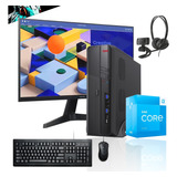 Pc Oficina Slim + Monitor 24 + Perif: Core I3 8gb 500g Wifi