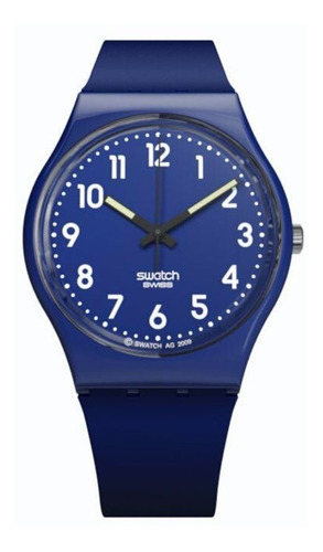 Reloj Swatch Mujer Azul Up-wind Soft Gn230o Silicona Wr 30